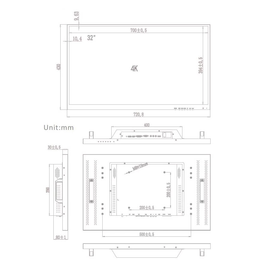 Монитор 32" AMATEK APV-M32PK