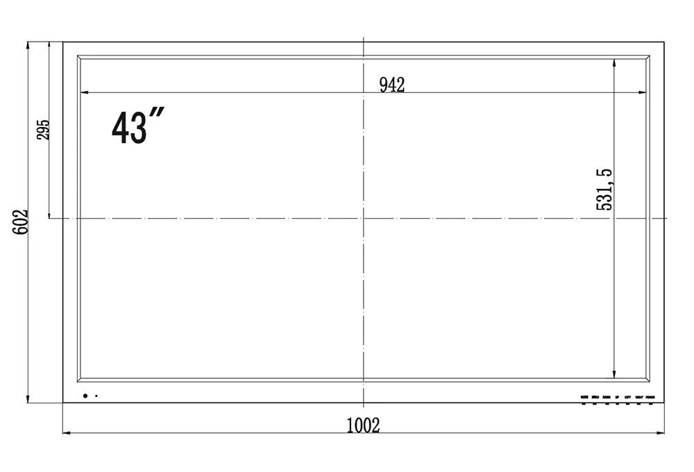 Монитор 43" AMATEK APV-M43PK