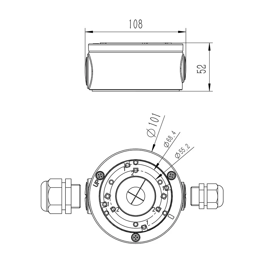 Коробка монтажная AMATEK AV-BB2F