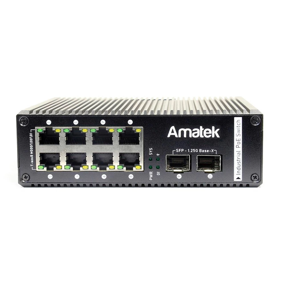 10 портовый управляемый коммутатор с PoE AMATEK AN-SXGM10P8A