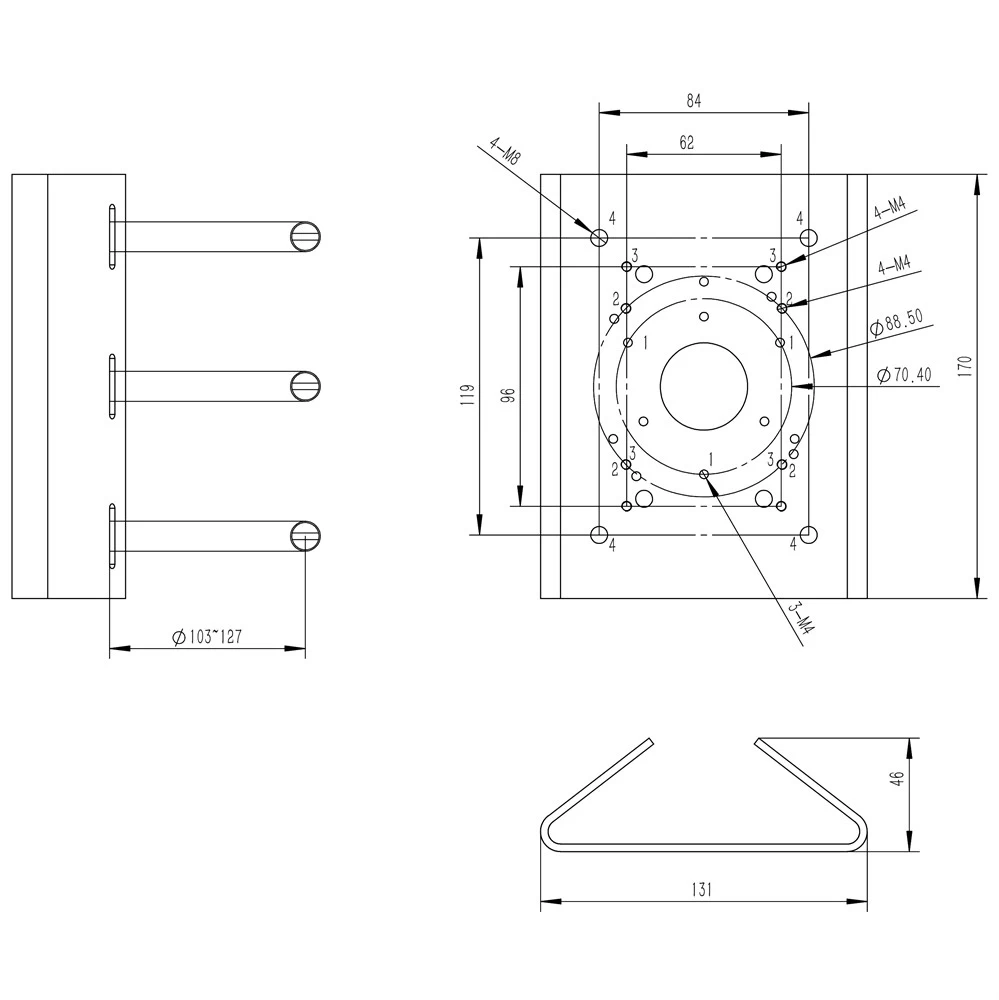 Кронштейн на столб AMATEK AV-BPS2
