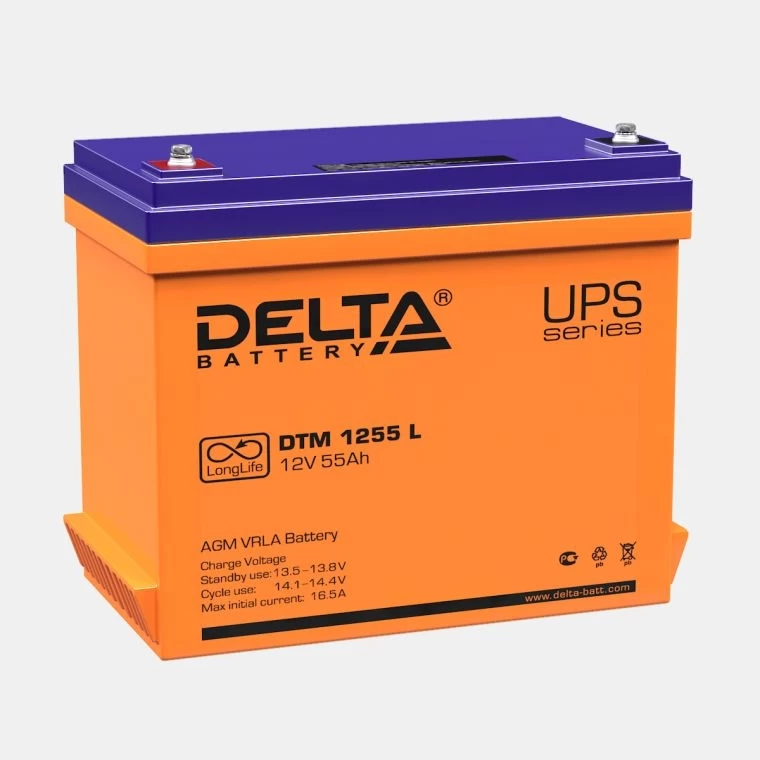 Аккумуляторная батарея Delta DTM 12 55 L