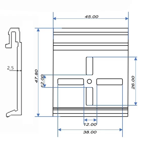 DIN-держатель блоков питания AMATEK AP-DIN-HM1