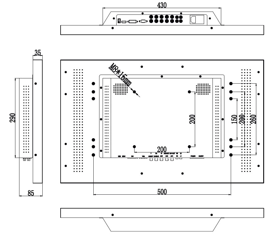 Монитор 32" AMATEK APV-M32PF