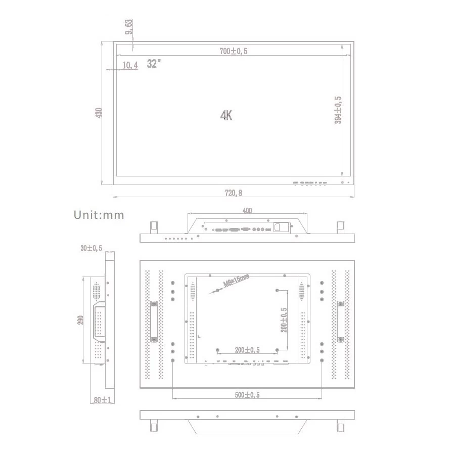 Монитор 32" AMATEK APV-M32PK