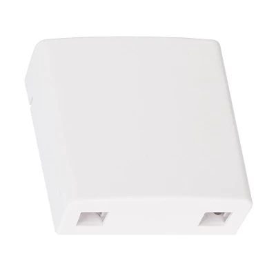 Корпус волоконно-оптической настенной розетки (кросс) NIKOMAX ESSENTIAL NMF-WO2-BLANK-CS-WT