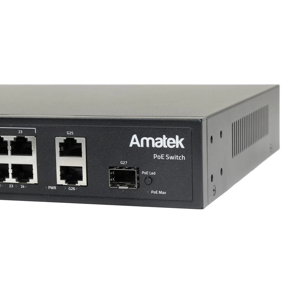 27 портовый неуправляемый коммутатор с PoE AMATEK AN-S26P24