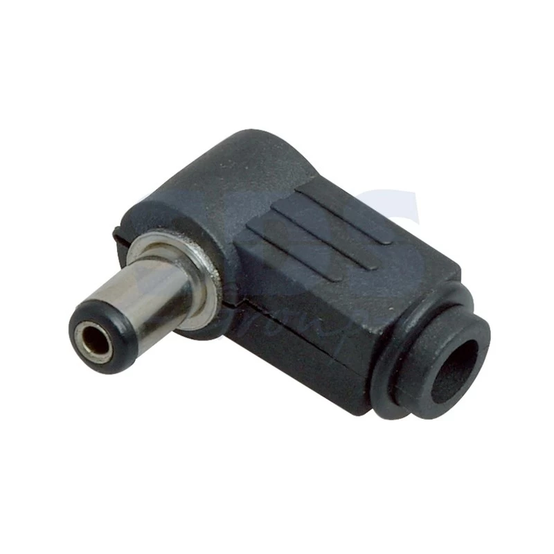 REXANT, РАЗЪЁМ  питания штекер  2.1х5.5x10 мм  угловой  (14-0312).