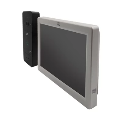 Комплект видеодомофона Space Technology ST-MР300/7 серия «Земля» БЕЛЫЙ (TS/SD/WF/IPC/1080P/IP/110°/IC)