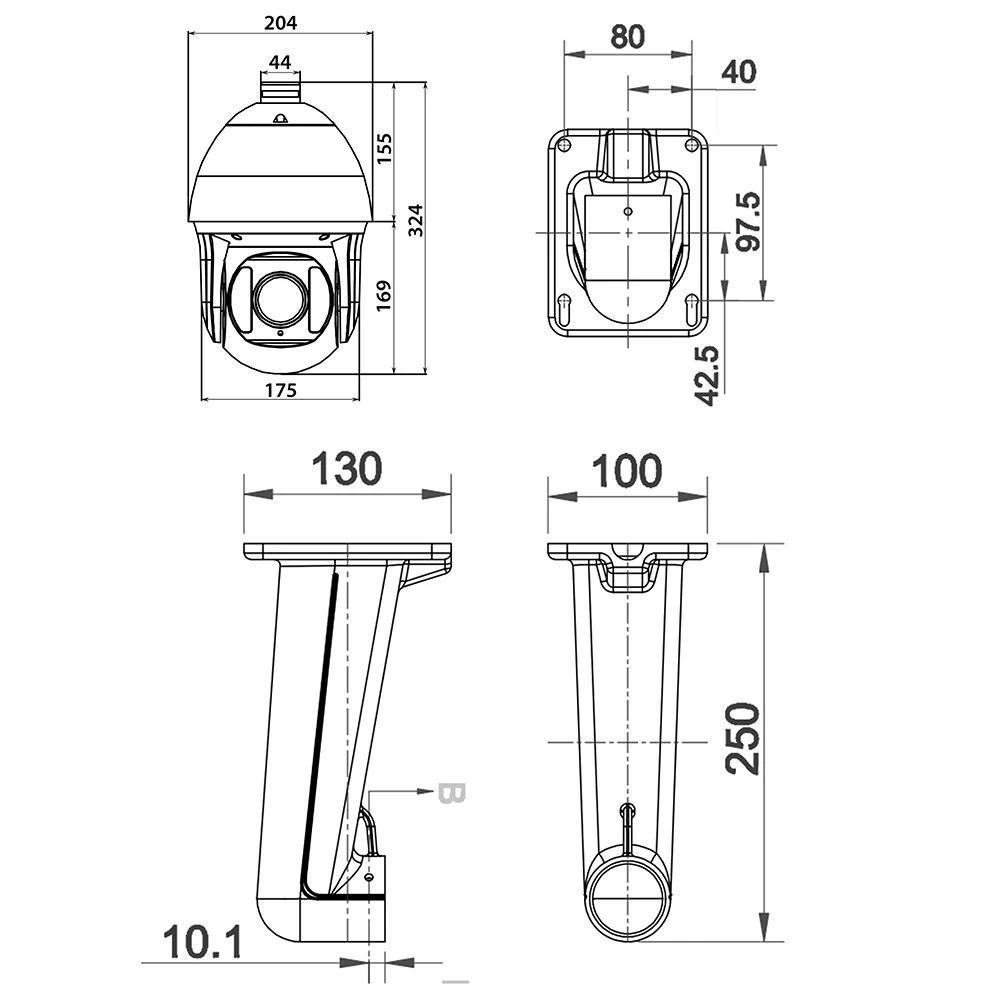Поворотная IP видеокамера 5 Мп AMATEK AC-I5015PTZ20PH