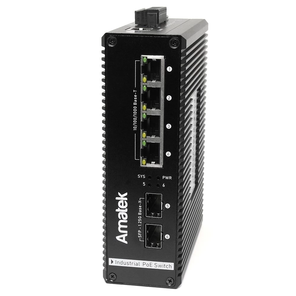 6 портовый управляемый коммутатор с PoE AMATEK AN-SXGM6P4A