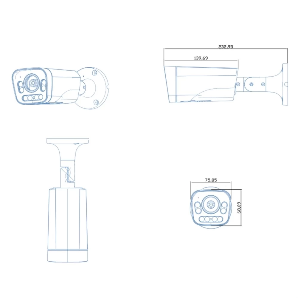 Цилиндрическая IP видеокамера 5 Мп AMATEK AC-IS506ZAX