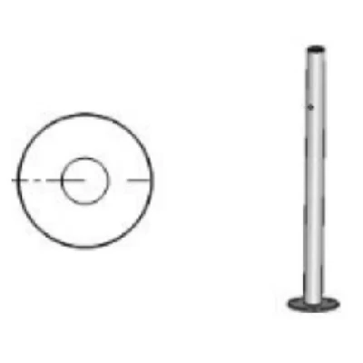 OXGARD, Стойка ограждения базовая с отверстием под фиксатор (ВЗР 1702.02-05)