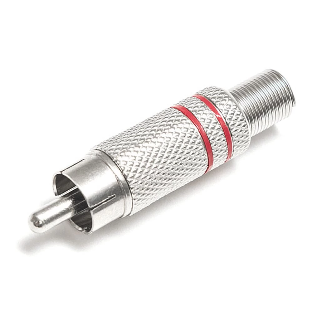 Разъем RCA штекер под винт, c металлической пружиной AMATEK AVC-RCA-MCL