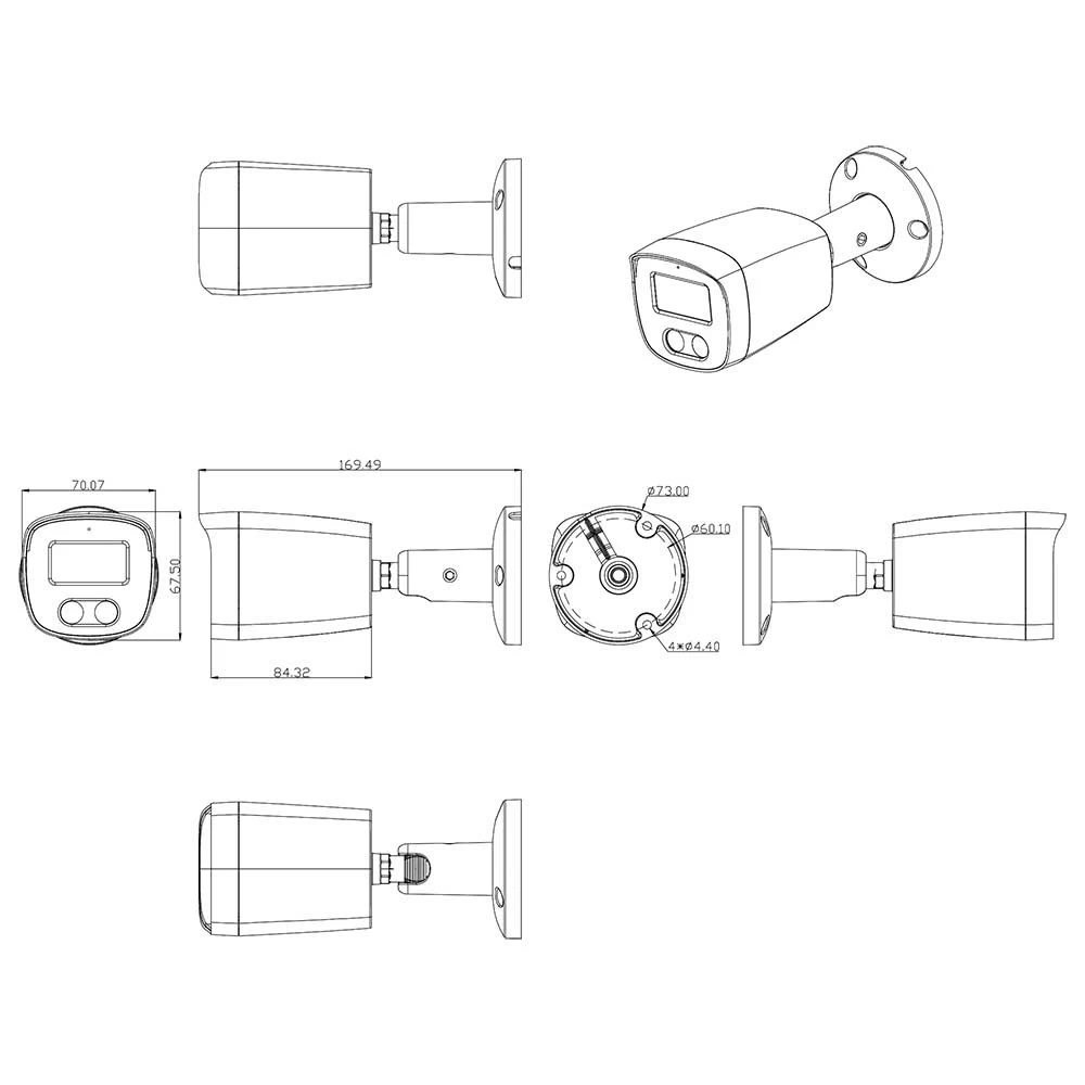 Цилиндрическая IP видеокамера 4 Мп AMATEK AC-IS402ME