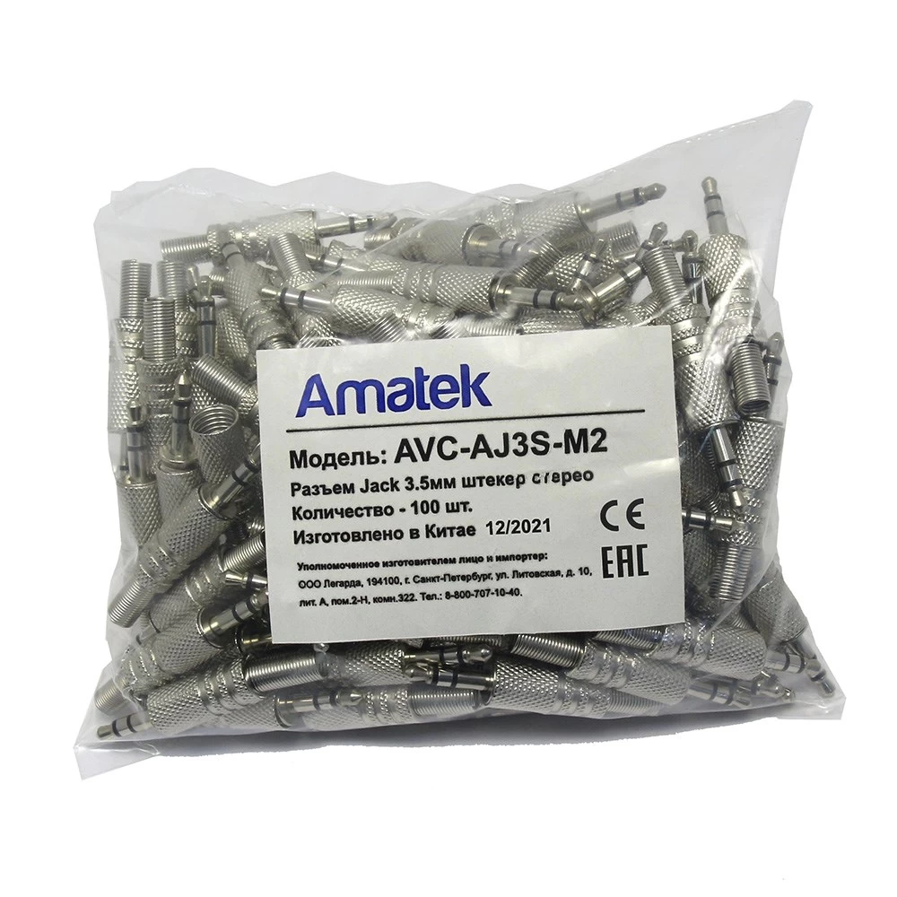Разъем аудио jack 3 AMATEK AVC-AJ3S-M2