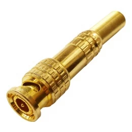 TANTOS, РАЗЪЕМ TS BNC GOLD штекер под винт с пружиной, металл.