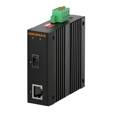 Медиаконвертер промышленный NIKOMAX GL-MC-UTPG-SFPG-P-I