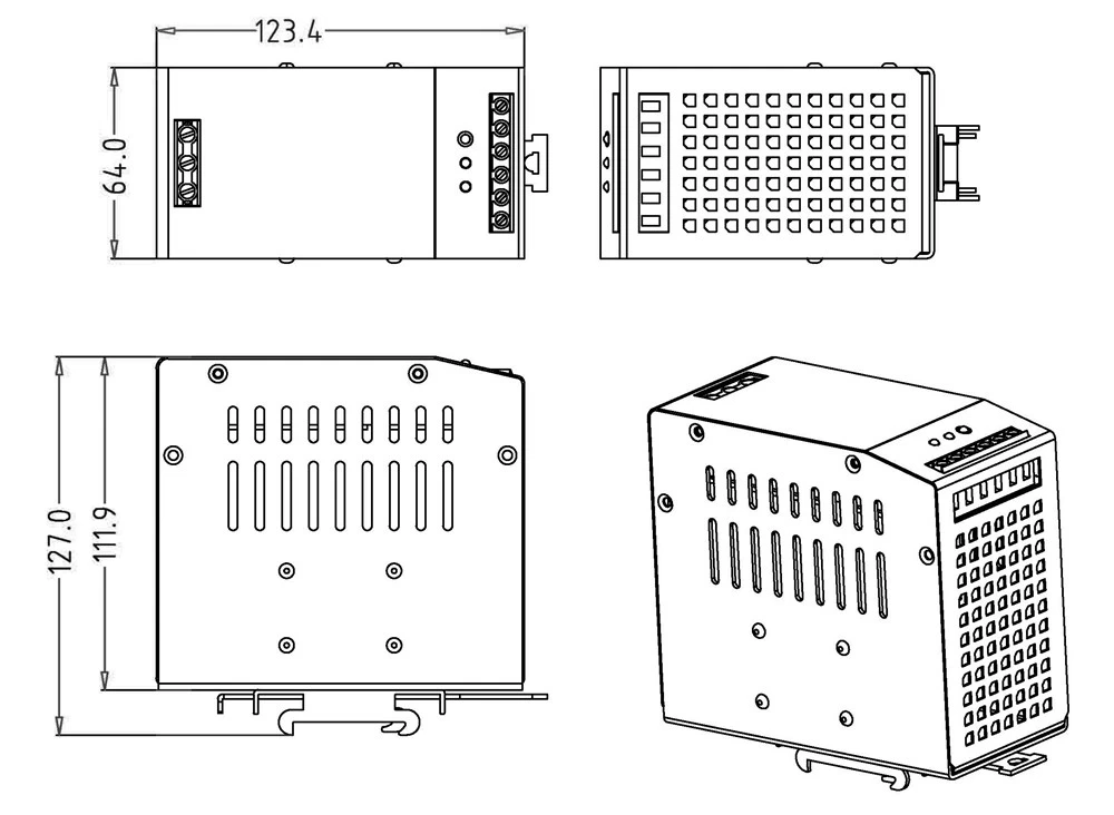 Источник бесперебойного питания, On-line AMATEK AP-DU48/3DIN