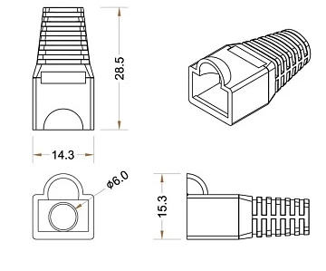 Защитный колпачок для коннекторов RJ45 AMATEK AVC-Cover-RJ45