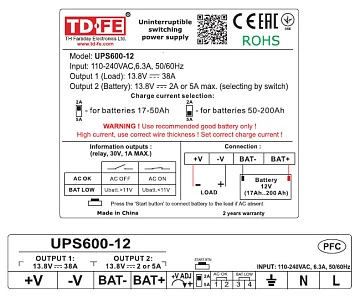 Источник бесперебойного питания FARADAY UPS600-12