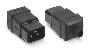 Вилка С20 разборная, 16А, 250 В, черная Cabeus IEC-320-C20 (9649c)