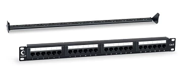 Патч-панель 19", 1U, 24 порта Cabeus PL-24-Cat.6-Dual (7128c) IDC