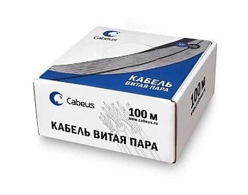 Кабель "витая пара" Cabeus UTP-4P-Cat.5e-SOLID-LSZH-GY-LIGHT-100 (9996c-5)