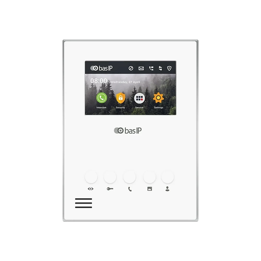 Монитор IP видеодомофона BAS-IP AU-04LA WHITE