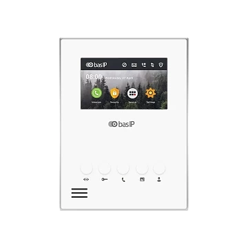Монитор IP видеодомофона BAS-IP AU-04LAF WHITE