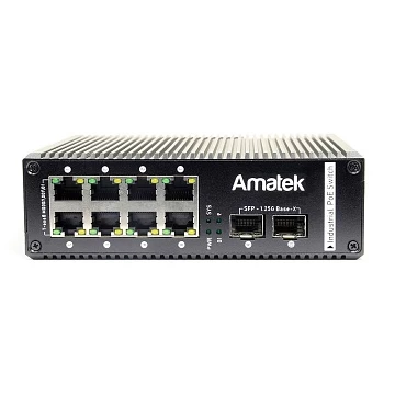 10 портовый управляемый коммутатор с PoE AMATEK AN-SXGM10P8A