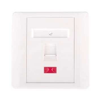 Настенная лицевая панель под 1 модуль NETLAN EC-FP-1KJ-WT-10