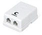 Розетка телефонная RJ-12(6P4C), двойная Cabeus WS-6P4C-TEL-2 (7484c)