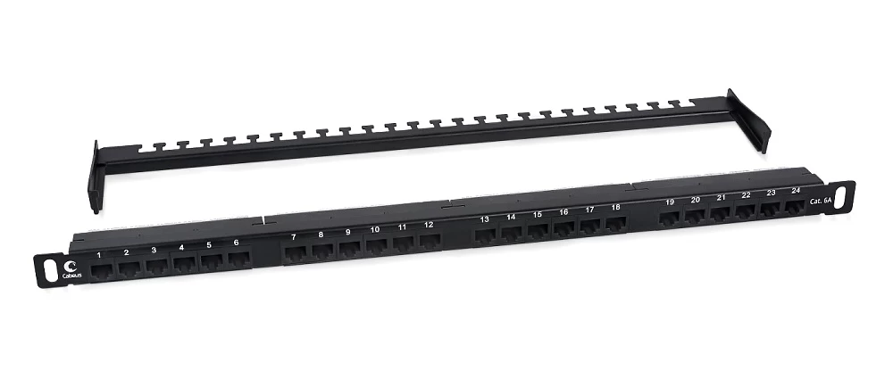 Патч-панель 19", 05U, 24 порта Cabeus PLHD-24-Cat.6a-Dual-180-05U (9665c)