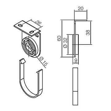 Проходное крепление NICE 523.40002