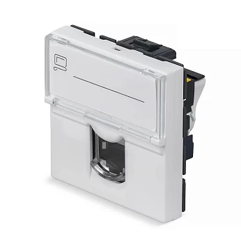 Keystone Jack RJ-45(8P8C) Cabeus KJ-RJ45-Cat.6a-180T-FP-L-45 (11845c)