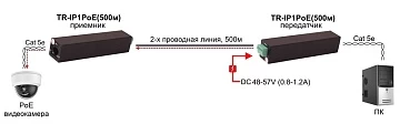 POE удлинитель OSNOVO TR-IP1PoE(500m)