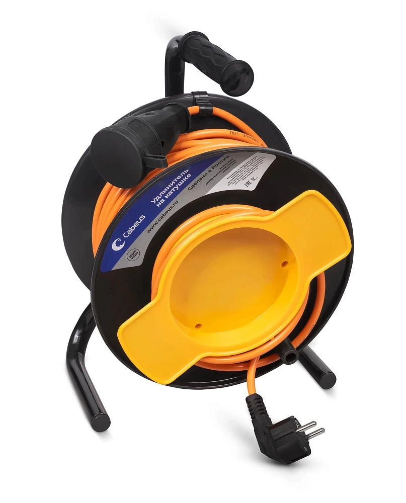 Удлинитель ПВС 2200 Вт 50м на садовой катушке (б/з) Cabeus EC-GC-2.2-50 (11801c)