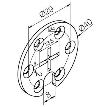 Круглое крепление NICE 523.10015