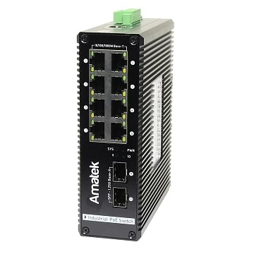 10 портовый управляемый коммутатор с PoE AMATEK AN-SXGM10P8A