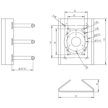 Кронштейн на столб AMATEK AV-BPS2