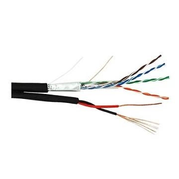 Кабель комбинированный NETLAN EC-UF004-5E-PC050-PE-BK