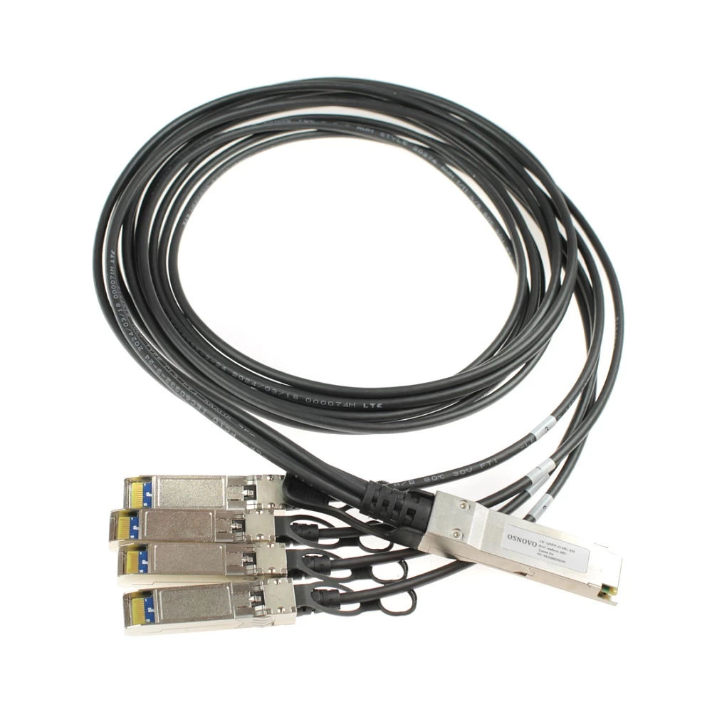 Объединительный DAC кабель OSNOVO OC-QSFP-4x10G-2M