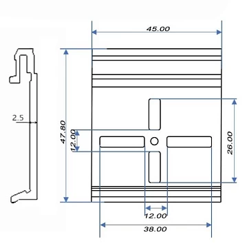 DIN-держатель блоков питания AMATEK AP-DIN-HM1