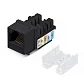 Вставка Keystone Jack RJ-45 Cabeus KJ-RJ45-Cat.6-90-SW-BK (10102c)