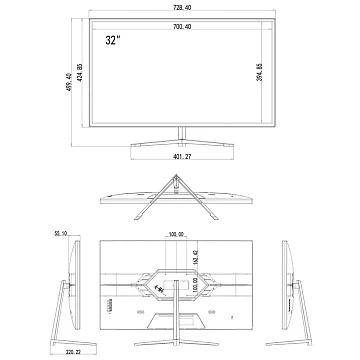 Монитор 32" AMATEK AV-M32PK