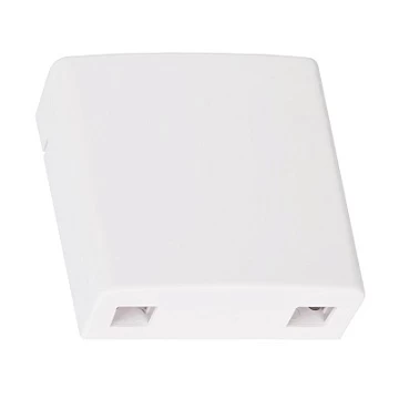 Корпус волоконно-оптической настенной розетки (кросс) NIKOMAX ESSENTIAL NMF-WO2-BLANK-CS-WT