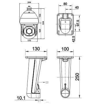 Поворотная IP видеокамера 5 Мп AMATEK AC-I5015PTZ20PH