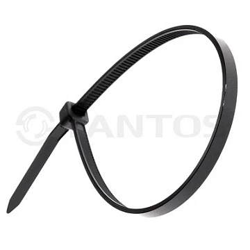 TANTOS, Хомут nylon 200x3,6 мм 100 шт. чёрный Tantos.
