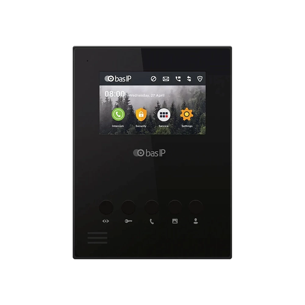 Монитор IP видеодомофона BAS-IP AU-04LAF BLACK